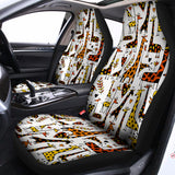 Cartoon Giraffe Pattern Print Universal Fit Car Seat Covers 102422