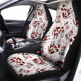 Cartoon Happy Dairy Cow Pattern Print Universal Fit Car Seat Covers 102422