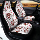 Cartoon Happy Dairy Cow Pattern Print Universal Fit Car Seat Covers 102422