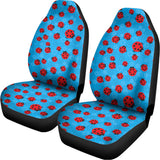 Cartoon Ladybird Pattern Print Universal Fit Car Seat Covers 102422