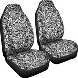 Cartoon Mechanic Pattern Print Universal Fit Car Seat Covers 102422