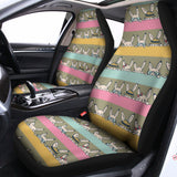 Cartoon Rabbit Pattern Print Universal Fit Car Seat Covers 102422