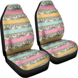 Cartoon Rabbit Pattern Print Universal Fit Car Seat Covers 102422
