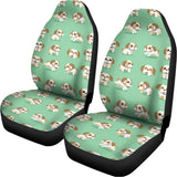 Cartoon Shih Tzu Pattern Print Universal Fit Car Seat Covers 102422