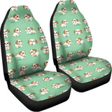 Cartoon Shih Tzu Pattern Print Universal Fit Car Seat Covers 102422