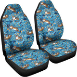 Cartoon Tiger Pattern Print Universal Fit Car Seat Covers 102422
