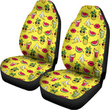 Cartoon Tropical Pattern Print Universal Fit Car Seat Covers 102422