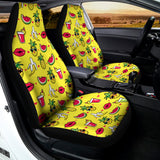Cartoon Tropical Pattern Print Universal Fit Car Seat Covers 102422