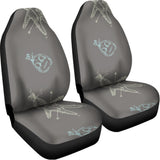 Cartoon Voodoo Doll Pattern Print Universal Fit Car Seat Covers 102422