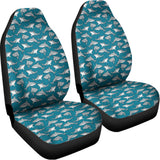 Cartoon White Shark Pattern Print Universal Fit Car Seat Covers 102422