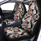 Casino Card And Chip Pattern Print Universal Fit Car Seat Covers 102422