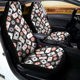 Casino Chip And Card Pattern Print Universal Fit Car Seat Covers 102422