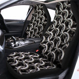 Chainmail Ring Pattern Print Universal Fit Car Seat Covers 102422