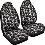 Chainmail Ring Pattern Print Universal Fit Car Seat Covers 102422