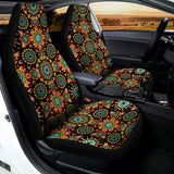 Chaotic Boho Floral Pattern Print Universal Fit Car Seat Covers 102422