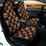 Cheeseburger Pattern Print Universal Fit Car Seat Covers 102422