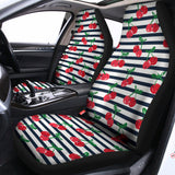 Cherry Striped Pattern Print Universal Fit Car Seat Covers 102422