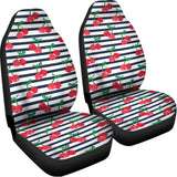 Cherry Striped Pattern Print Universal Fit Car Seat Covers 102422