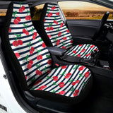 Cherry Striped Pattern Print Universal Fit Car Seat Covers 102422