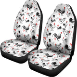 Chicken Ink Painting Pattern Print Universal Fit Car Seat Covers 102422