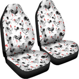 Chicken Ink Painting Pattern Print Universal Fit Car Seat Covers 102422