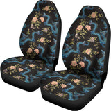 Chinese Dragon And Flower Pattern Print Universal Fit Car Seat Covers 102422