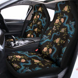 Chinese Dragon And Flower Pattern Print Universal Fit Car Seat Covers 102422