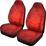 Chinese Lu Symbol Pattern Print Universal Fit Car Seat Covers 102422