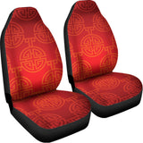 Chinese Lu Symbol Pattern Print Universal Fit Car Seat Covers 102422