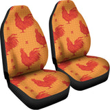 Chinese Rooster Pattern Print Universal Fit Car Seat Covers 102422