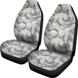 Chinese Sea Dragon Pattern Print Universal Fit Car Seat Covers 102422
