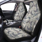 Chinese Sea Dragon Pattern Print Universal Fit Car Seat Covers 102422