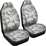 Chinese Sea Dragon Pattern Print Universal Fit Car Seat Covers 102422
