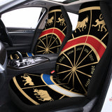 Chinese Zodiac Calendar Wheel Print Universal Fit Car Seat Covers 102422