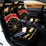 Chinese Zodiac Calendar Wheel Print Universal Fit Car Seat Covers 102422