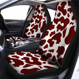 Chocolate Brown And White Cow Print Universal Fit Car Seat Covers 102422