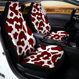 Chocolate Brown And White Cow Print Universal Fit Car Seat Covers 102422