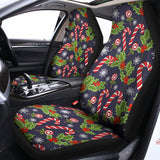 Christmas Berry And Candy Pattern Print Universal Fit Car Seat Covers 102422