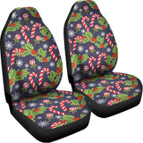 Christmas Berry And Candy Pattern Print Universal Fit Car Seat Covers 102422