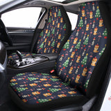 Christmas Boston Terrier And Corgi Print Universal Fit Car Seat Covers 102422