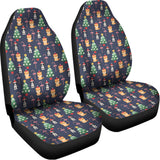 Christmas Boston Terrier And Corgi Print Universal Fit Car Seat Covers 102422