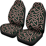 Christmas Candy Cane Pattern Print Universal Fit Car Seat Covers 102422