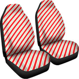 Christmas Candy Cane Stripe Print Universal Fit Car Seat Covers 102422