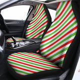 Christmas Candy Cane Striped Print Universal Fit Car Seat Covers 102422