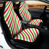 Christmas Candy Cane Striped Print Universal Fit Car Seat Covers 102422