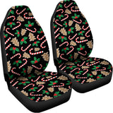 Christmas Cookie And Candy Pattern Print Universal Fit Car Seat Covers 102422