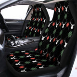 Christmas Deer Argyle Pattern Print Universal Fit Car Seat Covers 102422
