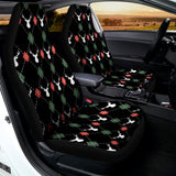 Christmas Deer Argyle Pattern Print Universal Fit Car Seat Covers 102422