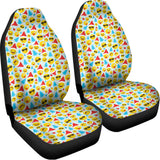 Christmas Emoji Pattern Print Universal Fit Car Seat Covers 102422