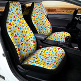Christmas Emoji Pattern Print Universal Fit Car Seat Covers 102422
